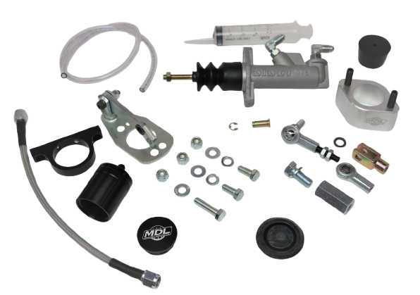 MDL LF Series 64.5-66 Mustang Hydraulic Clutch Master Kit .750 bore, Black Billet Reservoir